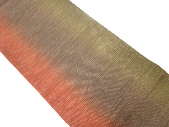 JAPANESE KIMONO / VINTAGE FUKURO OBI / SILK / WOVEN STRIPE